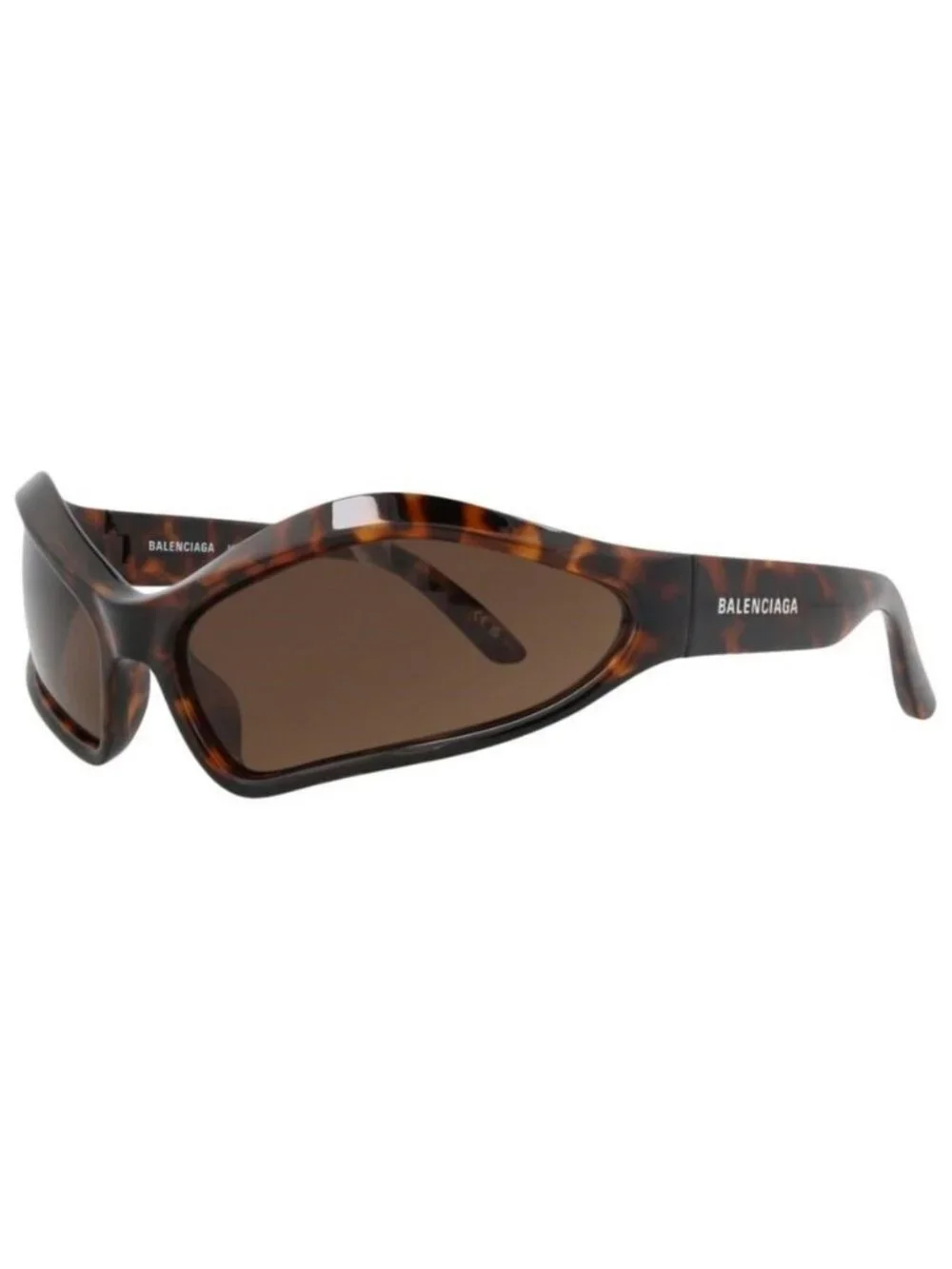 New Balenciaga Unisex Shield/Wrap Havana Havana Brown Fashion Designer Sunglasse
